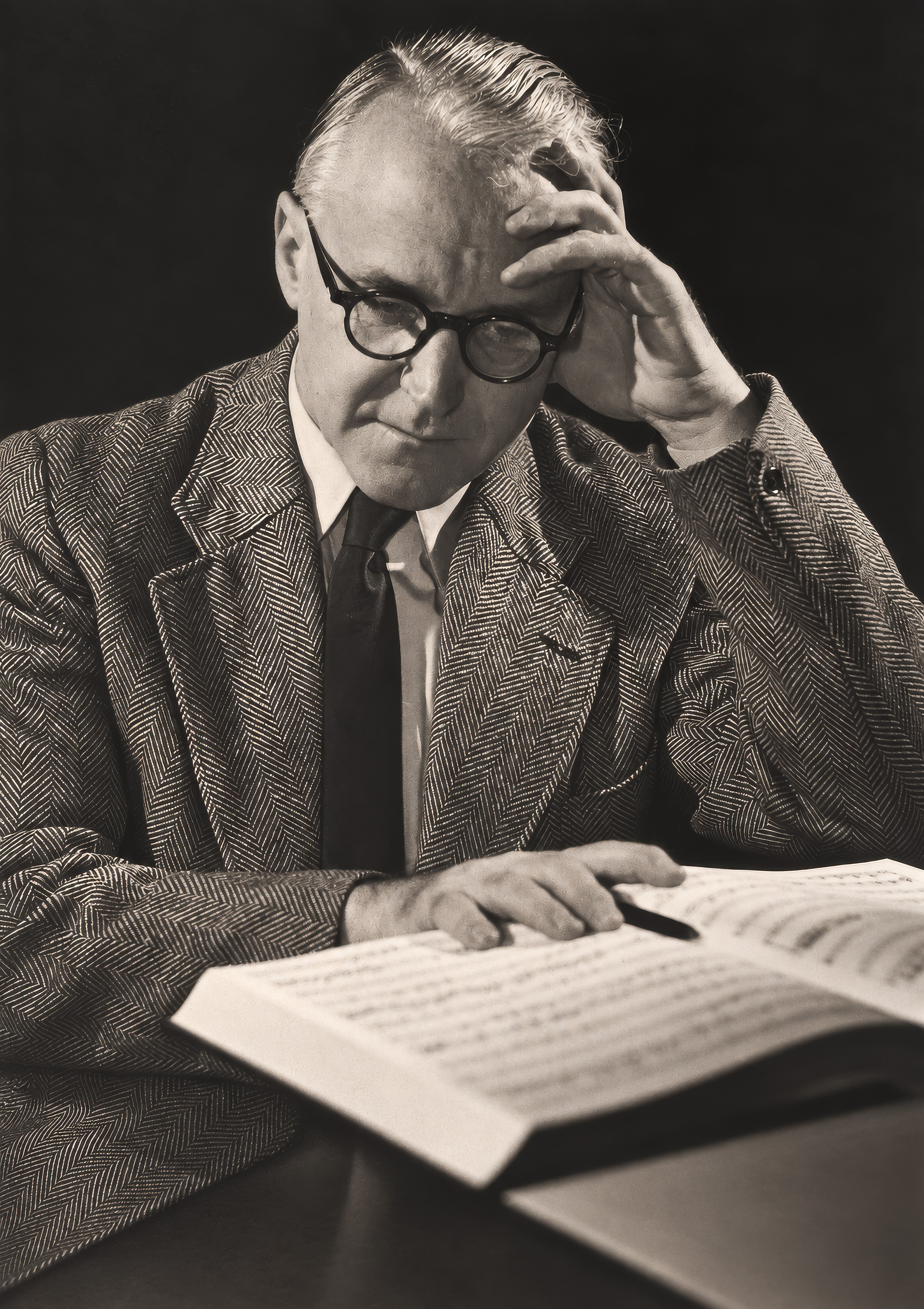 The composer with a score