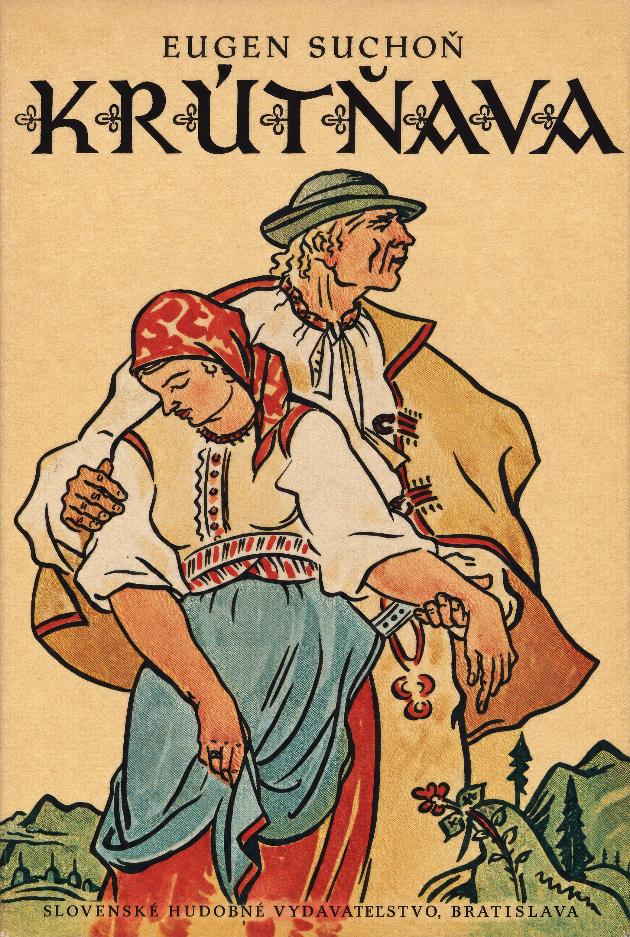 Originálna ilustrovaná obálka Krútňavy Eugena Suchoňa